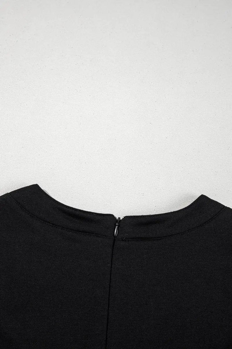 Black White Tie V Neck Pintuck Sleeveless Loose Romper - Love Salve